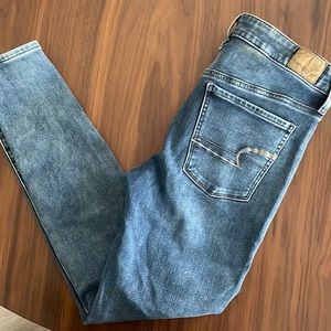 American eagle blue jeans high rise jegging